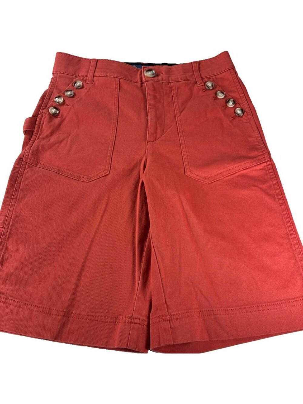Democracy Ab Solution Womens Size 2 Cargo Shorts Rust Orange High Rise Utility